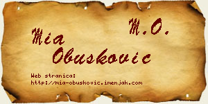 Mia Obušković vizit kartica